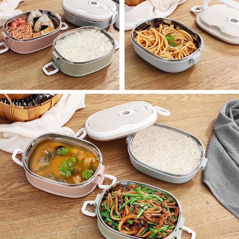 Box Stainless Steel Insulated Thermal Food Container Box Student Children Work