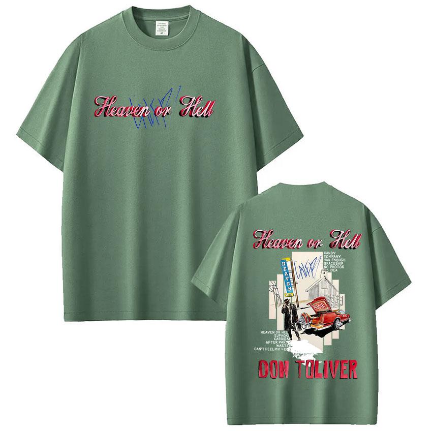 

Rapper Don Toliver Album Heaven or Hell Tshirts Unisex Women Clothing Casual 100 Cotton Tshirt Oversized Short Sleeves T Shirts 4XL