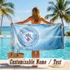 Custom Text Beach Towel, Soft Absorbent Swimming Multi-use TowelManchester City