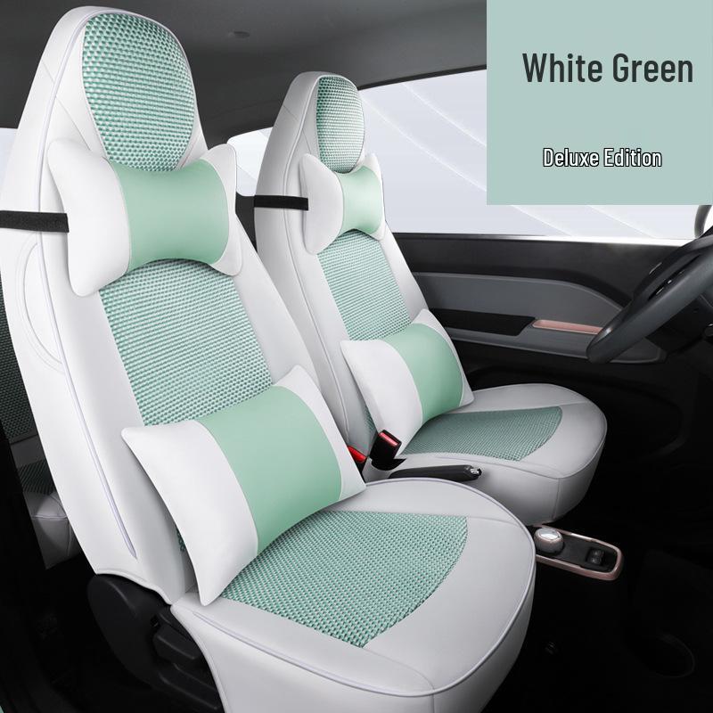 QQ Ice Silk Car Seat Cushion - Cute Cartoon Full Surround Seat Cover for Chery New Energy Sports Version