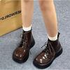Niche design sense solid color simple small leather shoes 0000 autumn new versatile thick sole heightening lace-up single shoes women