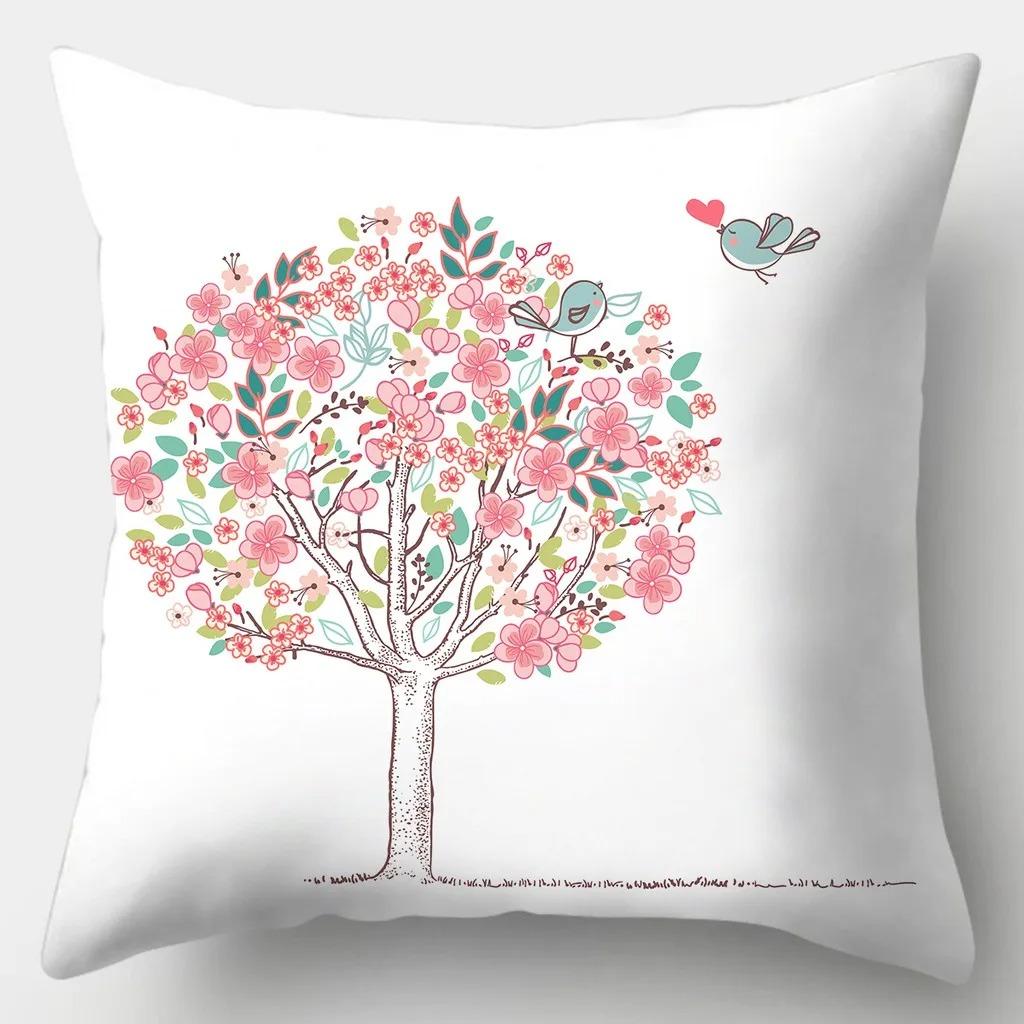 Office Living Room Home Pillowcase Pink Geometric Pillowcase Car Ornaments