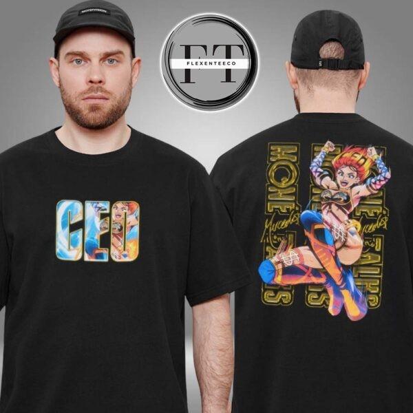 Crunchyroll Mone CEO Meteora Crunchyroll Exclusive Two Sided Unisex T Shirt Unisex T-Shirt XXL