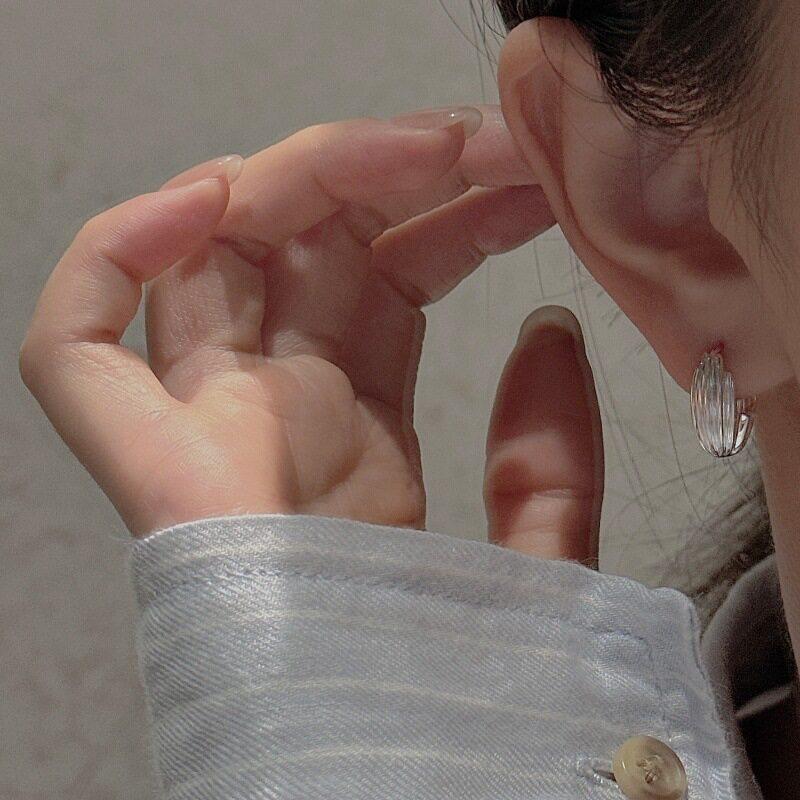 Xiaomi BF CLUB 925 Sterling Silver Earrings For Women Round Strip Earring Jewelry Prevent Allergy Party Accessories Gift