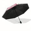 Rose Bouquet Automatic Folding Umbrella  Simple Eight Rib Design, Bright Color Pattern, Durable Iron Frame, Ideal for Travel and Outdoor, Be