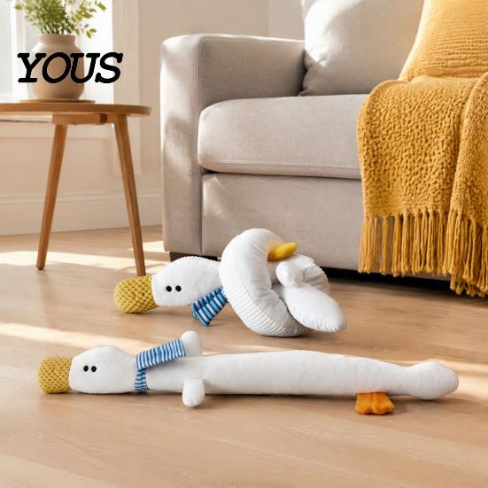 Durable Chew Toys for Small Medium Large Breeds 40 Inch Extra Long Plush Squeaky Dog Toy, Soft Cartoon Crocodile Duck Engaging Sound Paper Puppies