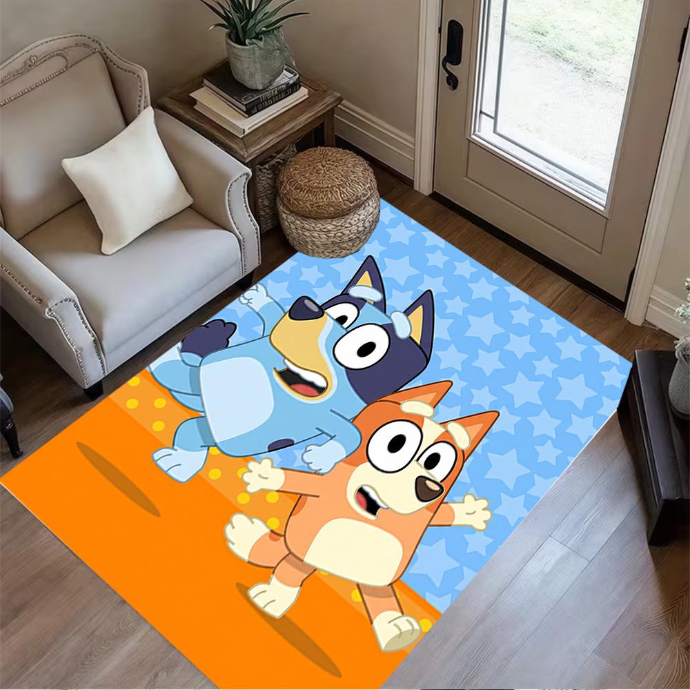 Bluey Bingo Adventure Area Rug Suitable for Outdoor Decorate room Dining Room Dormitory Anti-slip Rug Office home decor