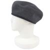 Pristine HERMES beret Saint Honoré Serie button leather trim gray cotton 56 Used