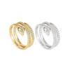 Trendy Snake Wrap Motifs Rings Chic Alloy Snake Rings Adornment Unique Rings For Women Seeking Unique Style