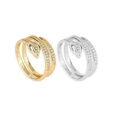 Trendy Snake Wrap Motifs Rings Chic Alloy Snake Rings Adornment Unique Rings For Women Seeking Unique Style