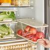 Large Food-Grade Refrigerator Storage Box with Lid for Fresh Fruits and Vegetables