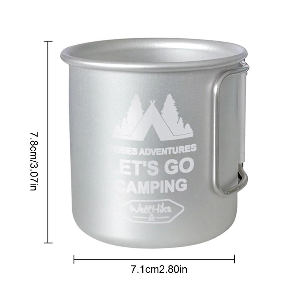 300ML Camping Mug Aluminium Alloy Folding Cup Nature Hike Mug Ultra-Light Camping Travel Water Cup Outdoor Camping Cookware