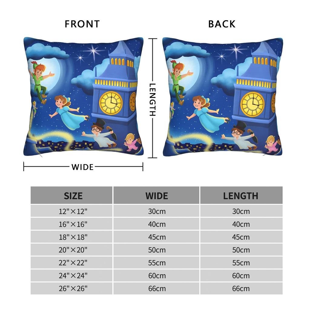 Pillow Cover Cartoon P-Peters P-Pan  Morden Pillow Case For Sofa Car Home Decor Pillowcases