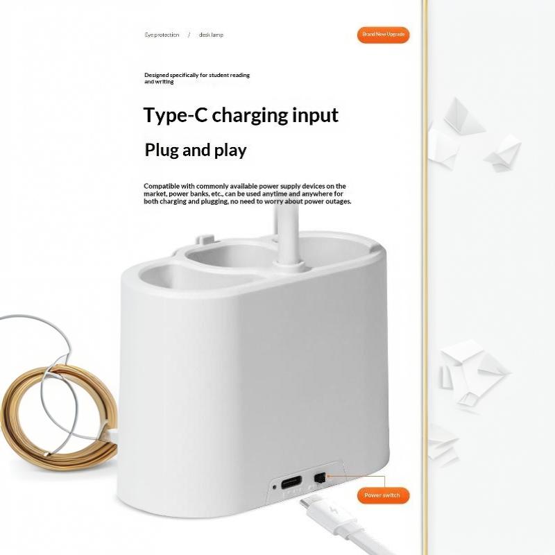 LED Desk Lamp USB Charging Portable Reading Night Light for Dorm Bedroom Bedside Student Study Lighting
