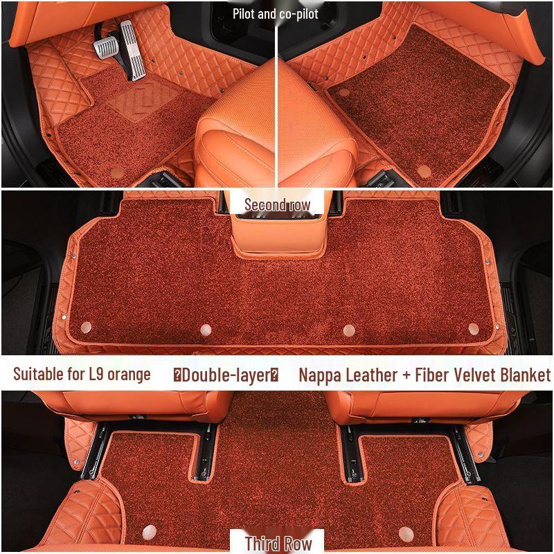 Compatible Li Auto L8 & L9 Full Coverage Car Floor Mats - New L8Pro & L9Max Carpet Style Mats