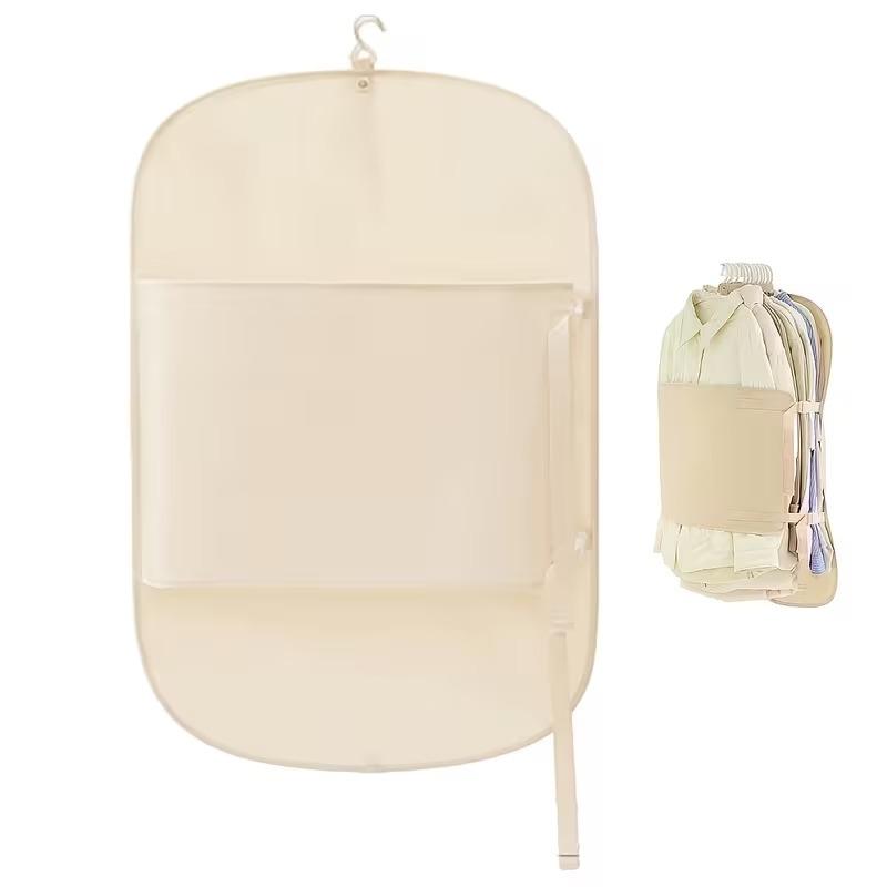 Dustproof Clothing Compression Board Large Capacity Foldable Clothes Dust Cover Space Saving Protective Garment Bag Cover