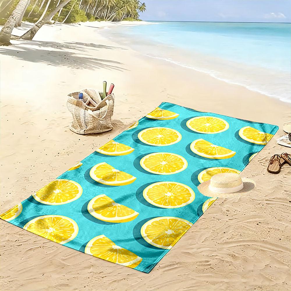 Lemon Slice Pattern Towel A must-have beach towel for beach travel