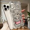 Phone Case: 2D Flat Suitable for iPhone 18 17 16 15 14 13 Pro, Transparent Four Corner Protective Case, Laughing Emoji, Christmas and Halloween Gift