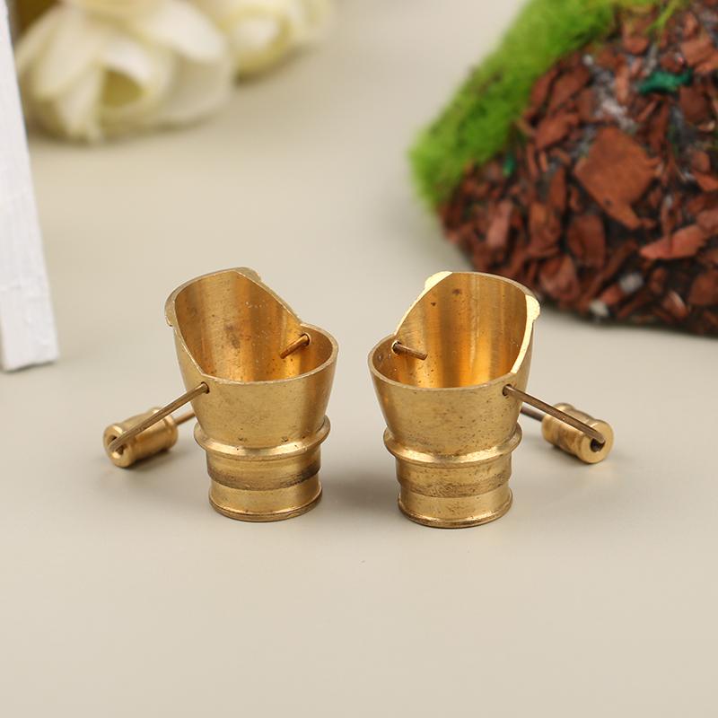 1:12 Dollhouse Miniature Simulation Brass Bucket Model DIY Home Decoration Accessories