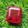76.40 Ct Heated Ceylon Red Ruby Emerald Cut Faceted Loose Gemstone