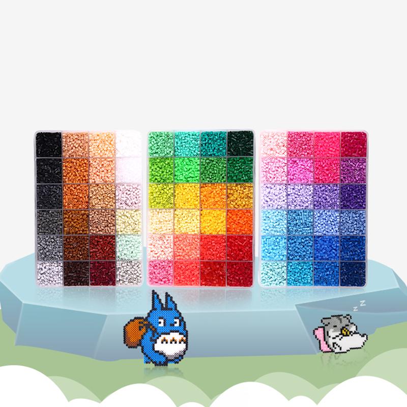 72 Colors 24 Colors 2.6Mm Perler Fuse Beads Iron Beads Kit Hama Beads 3D Puzzle Diy Toy Kids Creative Handmade Craft Toy Gift