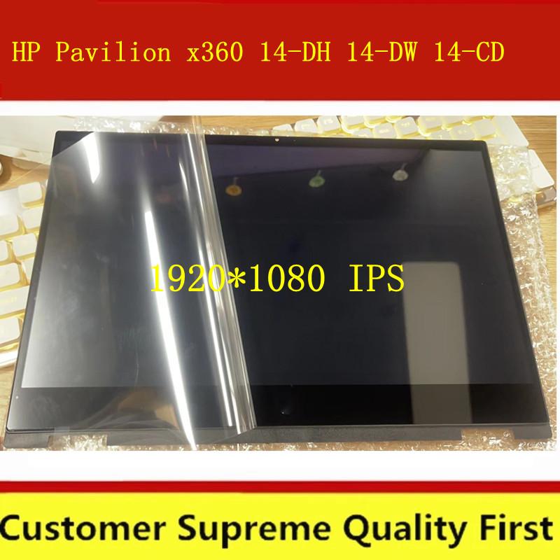 NEW FHD For HP Pavilion x360 14-DH 14-DW 14M-DW 14-CD Laptop Touch Screen Digitizer LCD Display Assembly TPN-I137 TPN-W139 14-DH