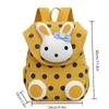 Cute Rabbit Canvas Backpack for Girl, Lightweight Preschool Kindergarten School Bag, for Little Girls 3-7 Years