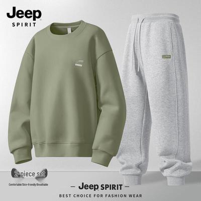 JEEP SPIRIT Men's 2025 Casual Sweatshirt & Pants Set
