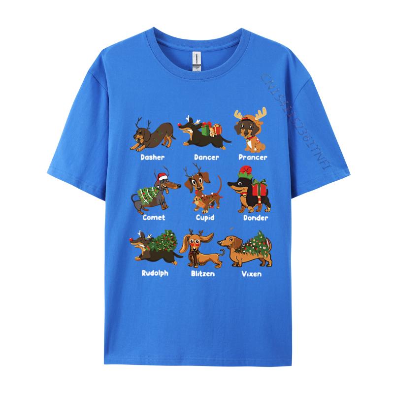 Christmas Deer Dachshund Xmas Tshirt Fitness Top Tshirts Cotton Tops Shirts for Unisex Xs Graphic T Shirts