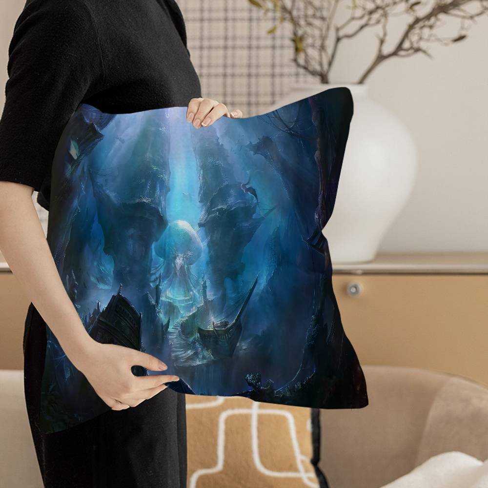 Ocean Animal Underwater World Personalized Pillow Dust Cover Bedroom Kids Party Decoration Pillowcase Birthday Children Gift 12x12Inch