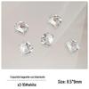 Luxury Crystal Diamond Nail Art: Rectangle & Square Shapes, Super Flash Finish, Versatile Manicure Accessory.