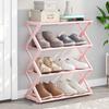 Steel Pipe Assembly Shoecase Dustproof Shoes Storage Cabinet Simple X-Shaped Shoe Rack  Students