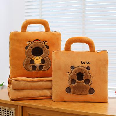 Nuovo condizionatore d'aria Capibara viene portato dalle ragazze in ufficio con coperta con schienale in crêpe ad alta capacità Regalo di compleanno