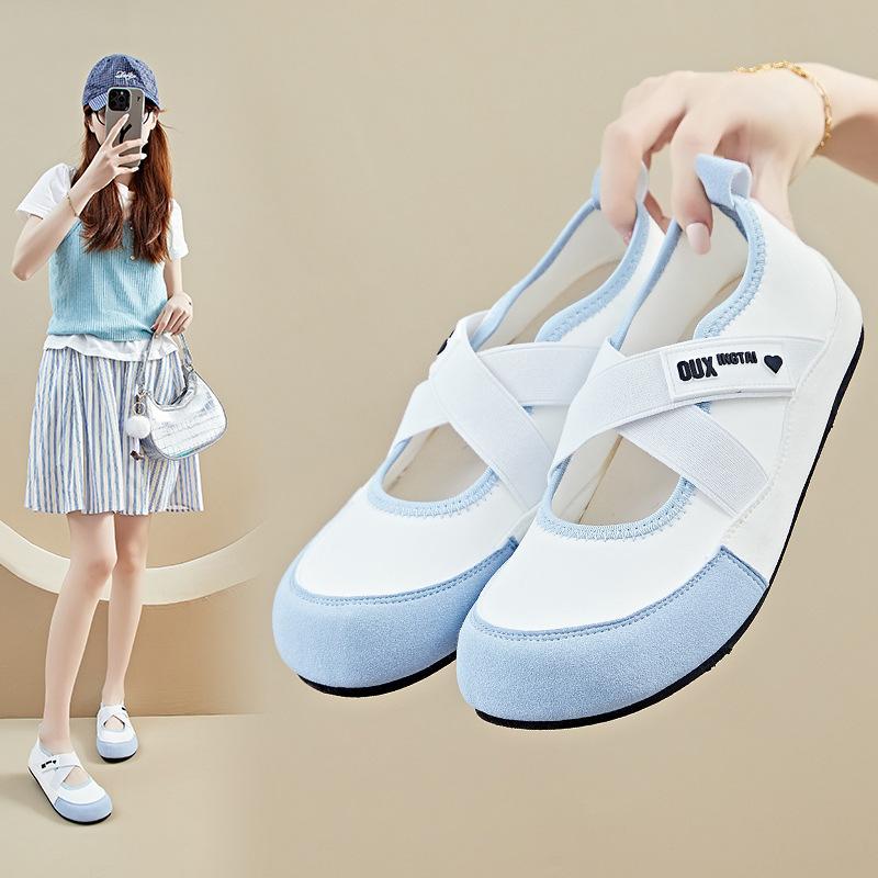 Fashion Womens Shoes 2025 Summer Breathable New Flat Shoe Fashionable And Versatile Round Head Comfortable Cute Sweet Casual Shoes