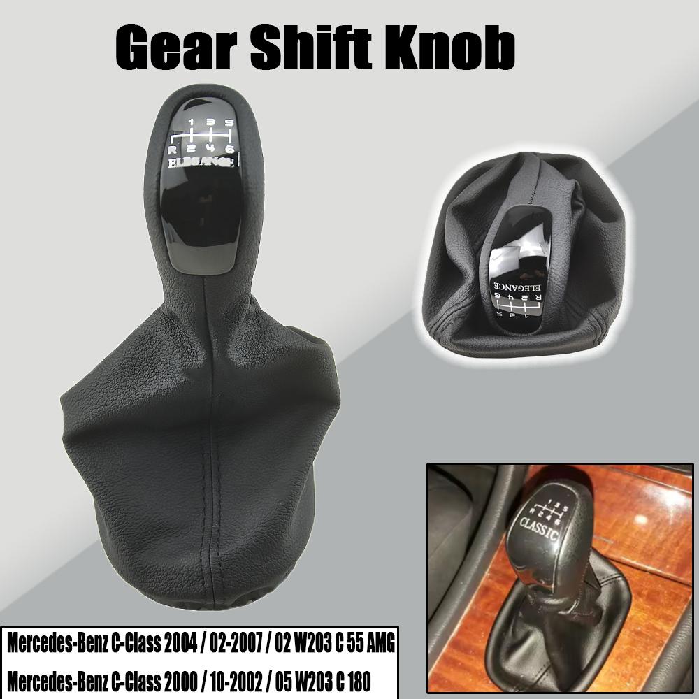 6 Speed Manual Gaiter Boot Cover Case Collar Gear Shift Knob for Mercedes-Benz C-Class T-Model 2004 / 02-2007 / 08 S203 C 55 AMG