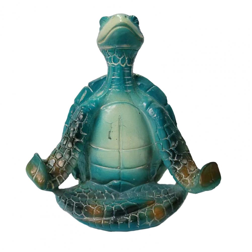 Meditation Turtle Ornament Yoga Turtle Decoration Sitting Tortoise Figurine Sea Turtle Statue Home Office Decor