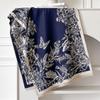 Elegant French Vintage Butterfly Print Faux Cashmere Scarf Women Warm Thick Wrap Shawl Office Winter