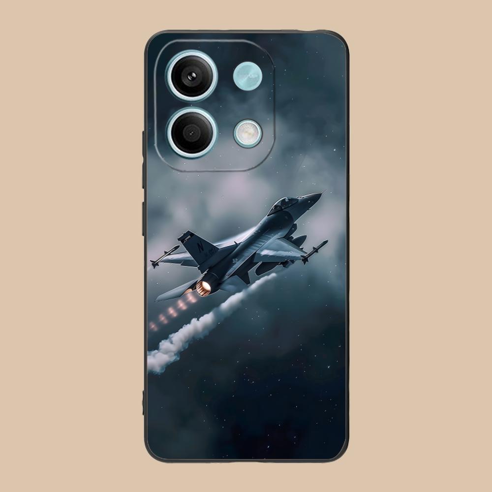 

AirForce Plane Mobile Phone Case for POCO F6 F5 F4 F3 F2 Pro GT C40 Colour Printing Protective Pretty Smartphone Cover Poco C40