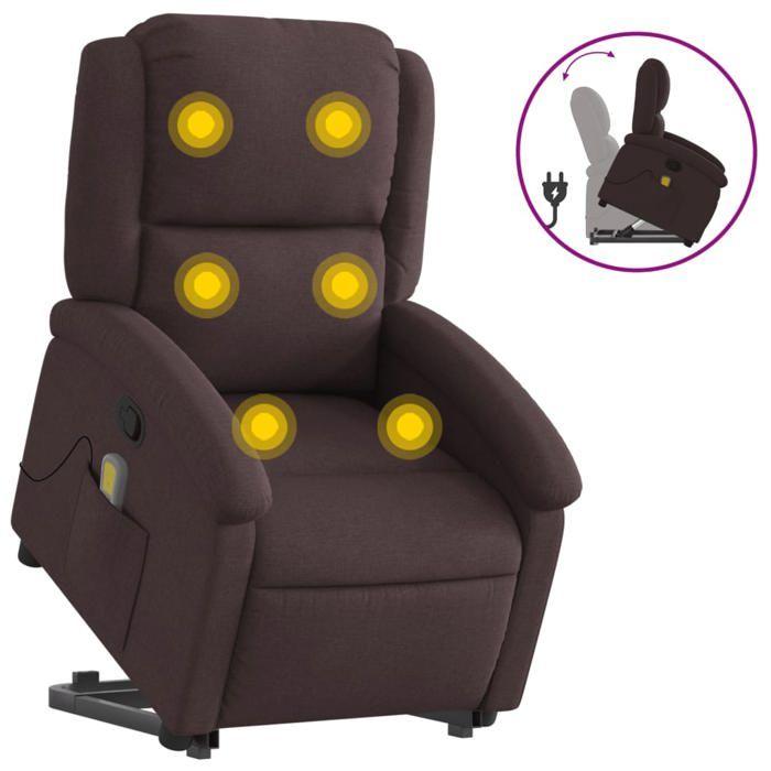 VidaXL Fauteuil Inclinable de Massage, Chaise de Relaxation avec Dossier et Repose-pied Réglables, Siège de Salon, Moderne, 3204181