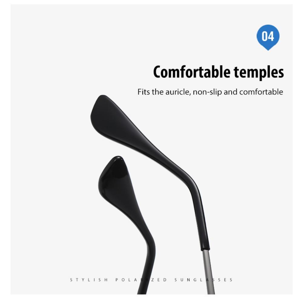 aoron Round Frame Cross-border Sunglasses Men's Metal Polarized Fashion Sunglasses