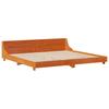 Solid Wood Bed Without Mattress Wax Brown 200x200 Pine Wood