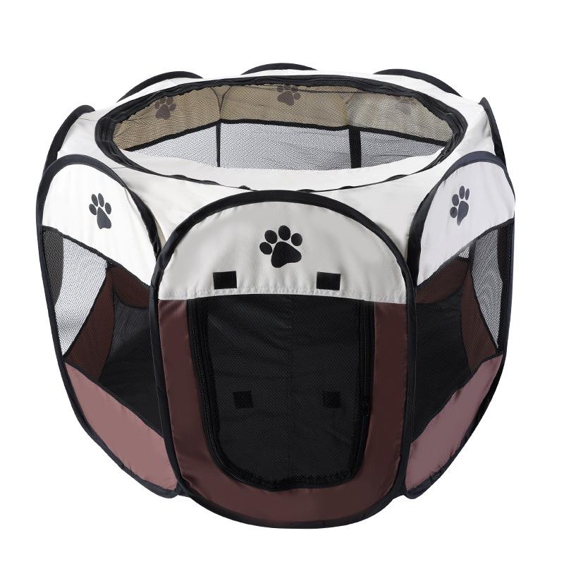 Pet Octagonal Cage & Fence: 600D Oxford Cloth, Washable & Scratch-Resistant for Cat & Dog Birthing.