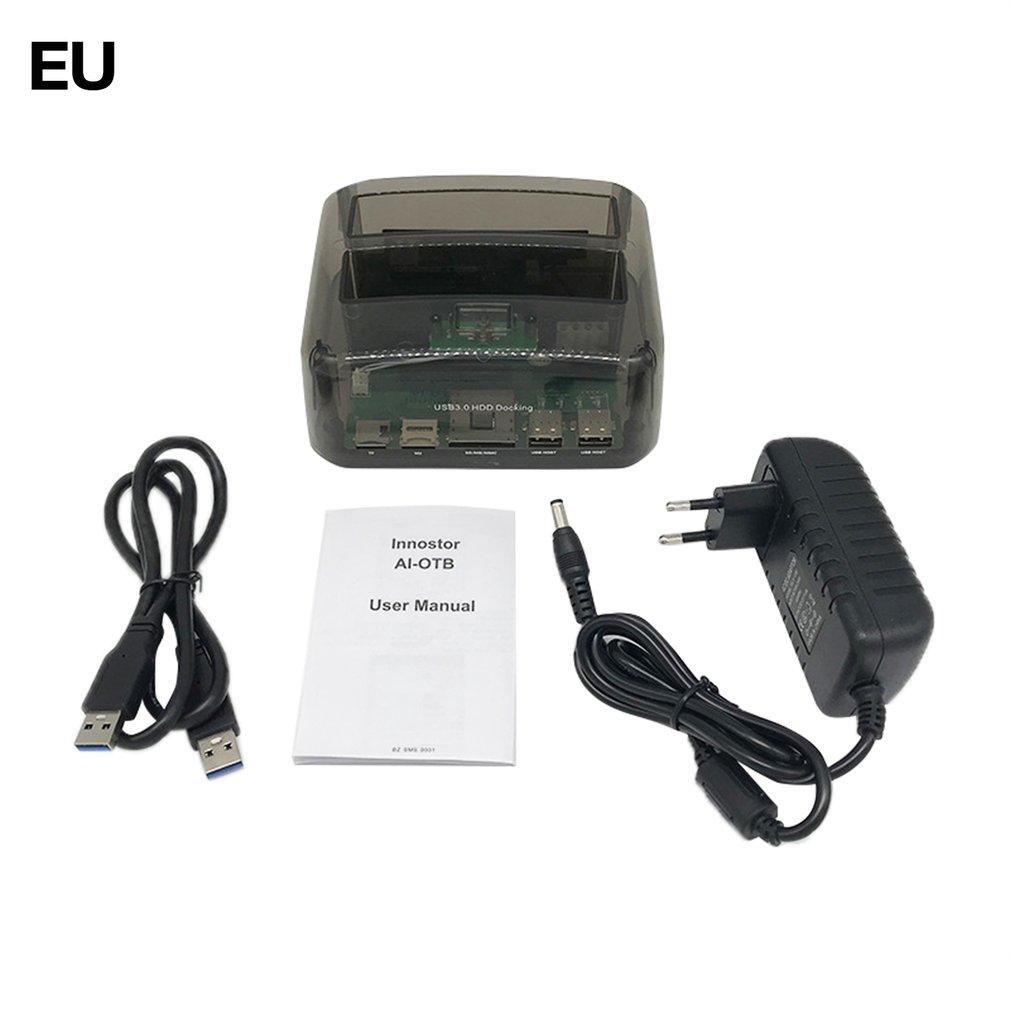 2.5inch/3.5inch USB 3.0 to SATA/IDE Hard Disk Base for HDD Enclosure M2 TF SD Slot Hard Drive Docking Station For TV Laptop