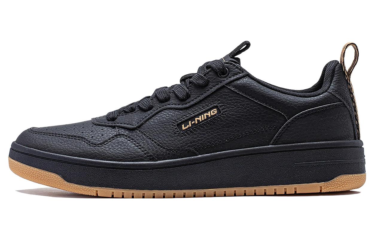 Li Ning Star Candy Скользкие Устойчивые к истиранию Низкие Кеды для скейтборда Мужские Черные AGCT471-5 39.5