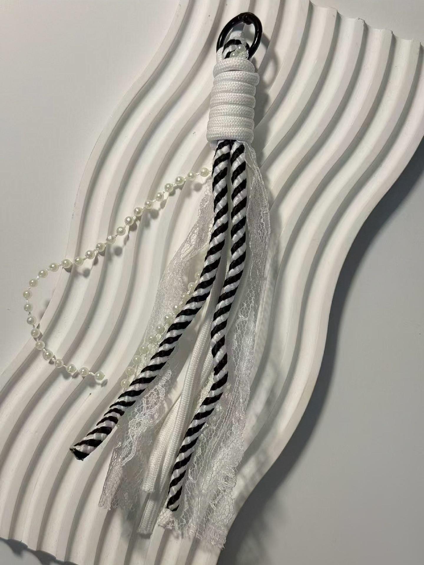 

Multi-color Polyester Phone Lanyard & Keychain - Anti-lost Woven Accessory for DIY Jewelry, Bags, and Zippers белый