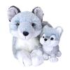 SunLemon Fluffy Wolf Blue Small 16x8x13cm Plush Animal P-6172