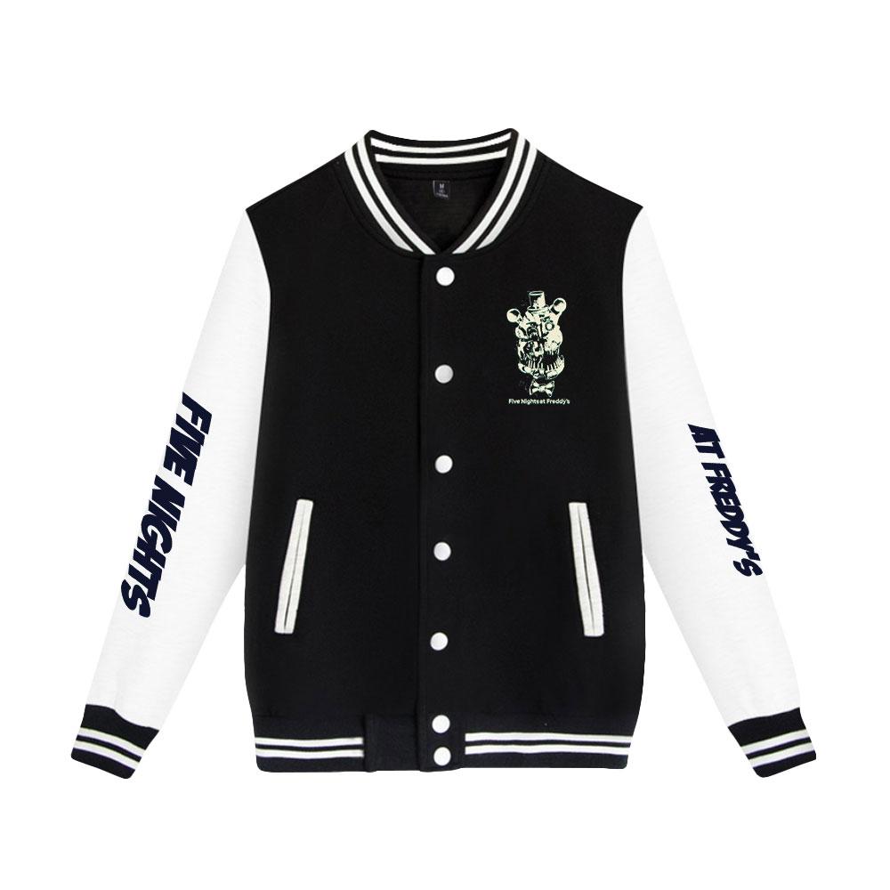 Five Nights At Freddy's Bomber Jacket Women Men Oversized Fashion Baseball Coat Jacket Streetwear Spring Autumn Bomber Outwear