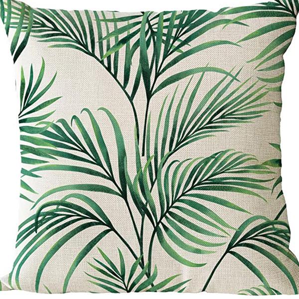 Plant and Flower Pillowcase American Pastoral Linen Pillowcase Cushion Cover Home Sofa Car