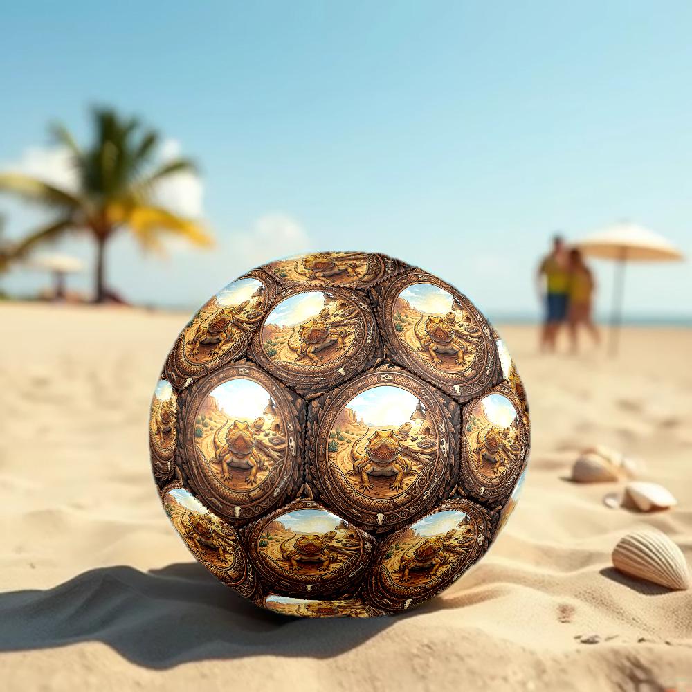 Desert Dragons Habitat Round Football Size 5 Adult Ball Suitable for Training Matches and Outdoor Team.