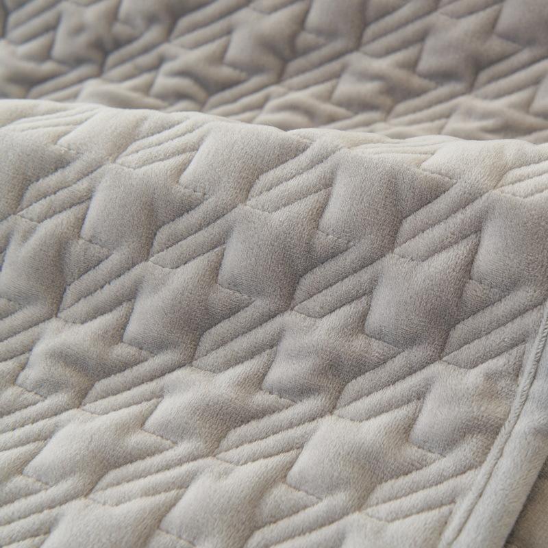 Super Soft Plush Sofa Cushion, Winter Anti-slip Cushion, Thickened Houndstooth Solid Color Sofa Cover, Plush Cover Cloth